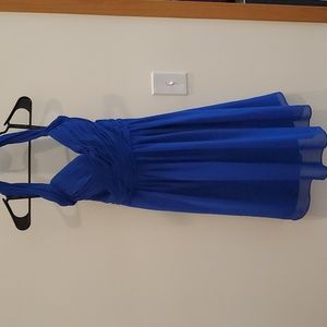 Royal blue Bill Levkoff halter dress